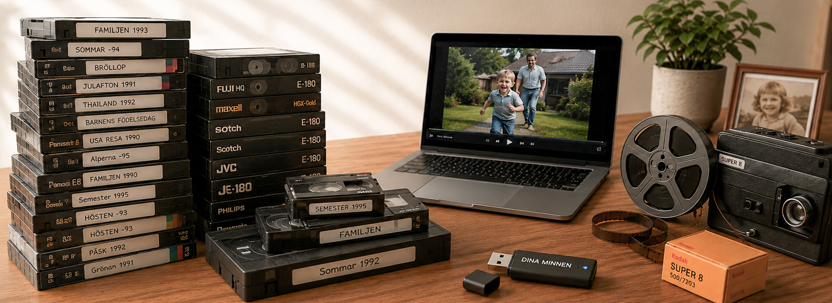 Ge dina gamla minnen nytt liv – digitalisera VHS, videoband och smalfilm till USB